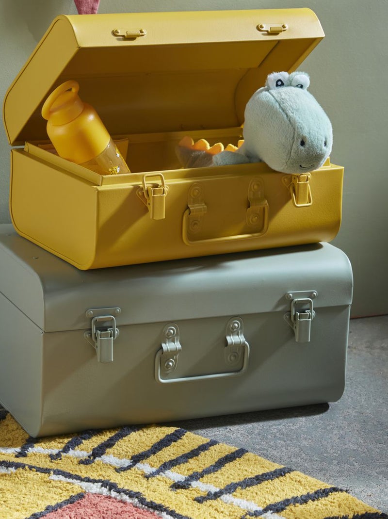 Lot de 2 caisses en métal Jaune - Kiabi