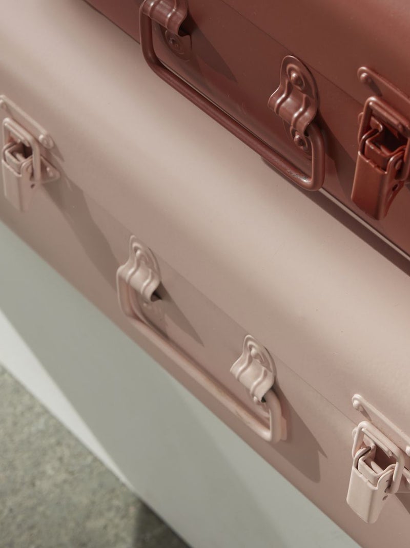 Lot de 2 caisses en métal Rose - Kiabi