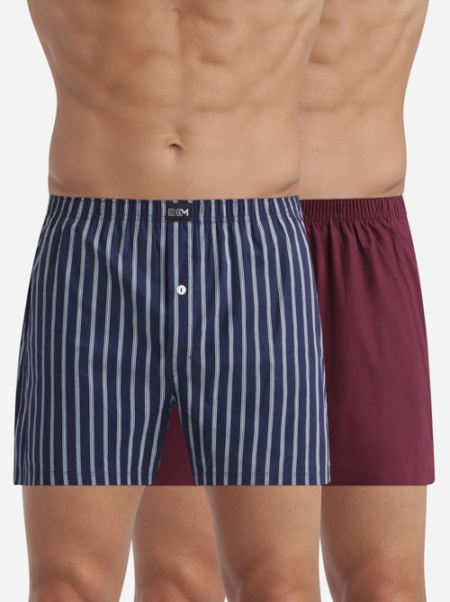 Lot de 2 Caleçons Coton Stretch - Kiabi