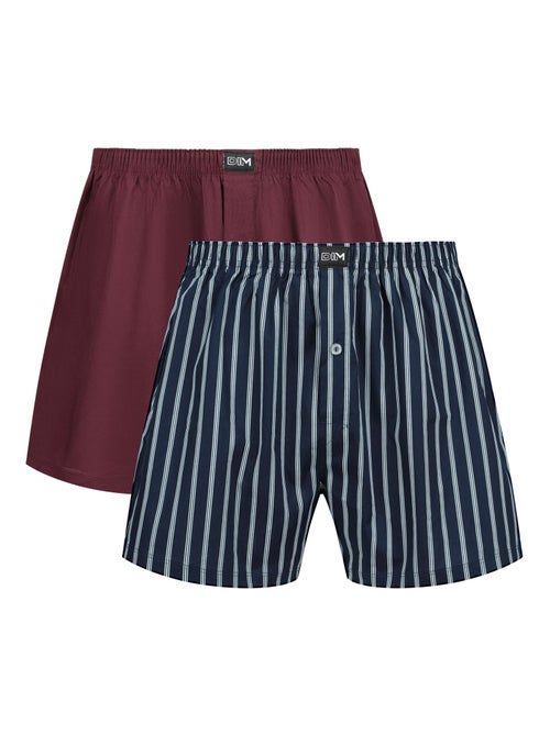 Lot de 2 Caleçons Coton Stretch - Kiabi