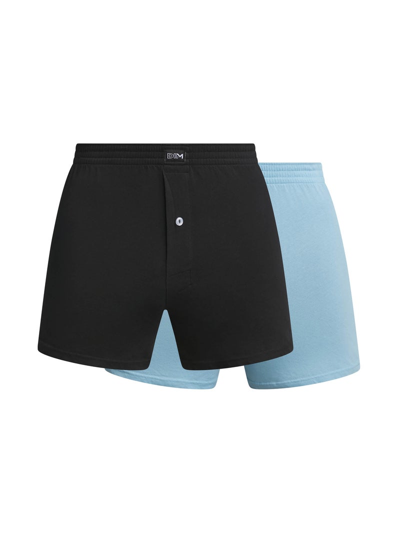 Lot de 2 caleçons Loose Boxer Noir - Kiabi