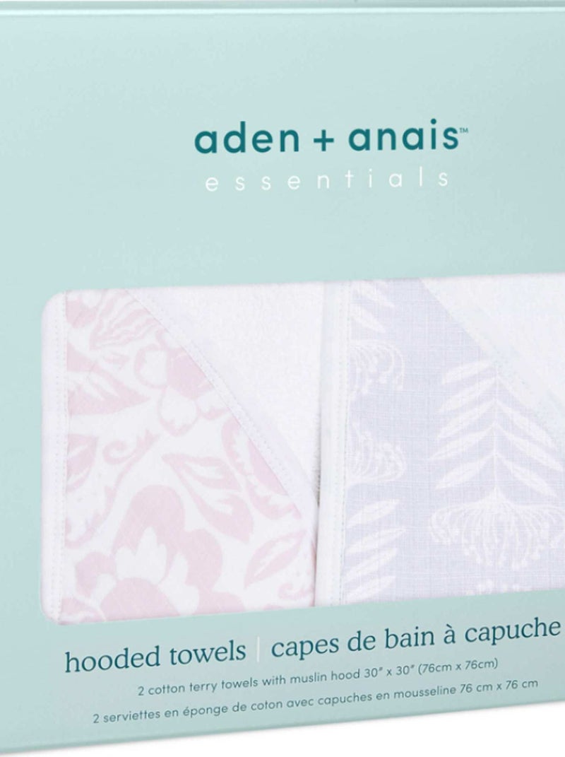 Lot de 2 capes de bain en coton Damsel (76 x 76 cm) Rose - Kiabi