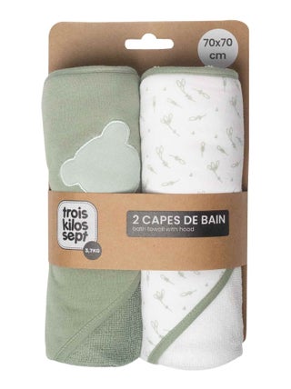Lot de 2 capes de bain