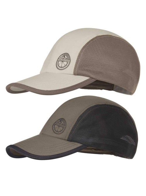 Lot de 2 Casquettes Microfibre   - ATLAS FOR MEN - Kiabi