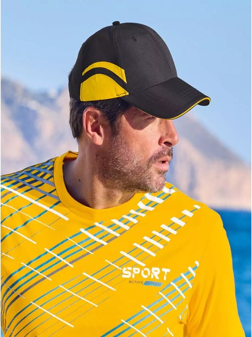 Lot de 2 Casquettes Microfibre Bicolore   - ATLAS FOR MEN - Kiabi