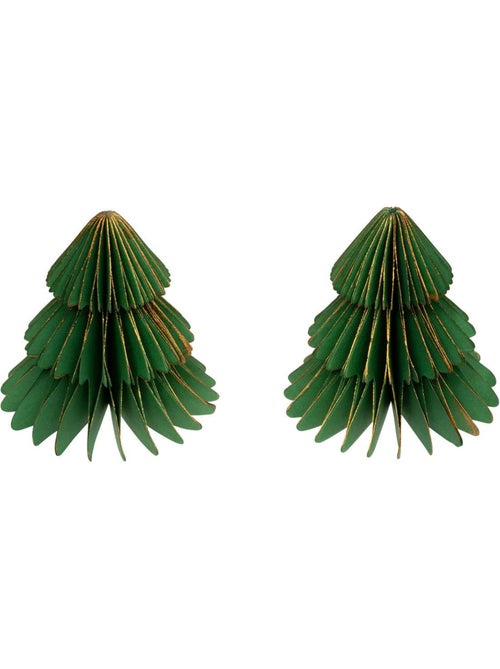 Lot de 2 cavaliers de table sapin papier vert kirsi - Kiabi