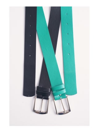 Lot De 7 Ceintures Pour Femme Multicolores - Cuir Et Synthétique, Fines Rayures, Neuves Avec étiquettes