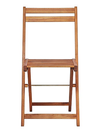 Lot de 2 chaises de bistro en acacia