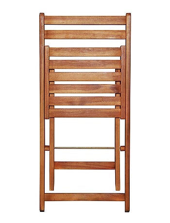 Lot de 2 chaises de bistro en acacia