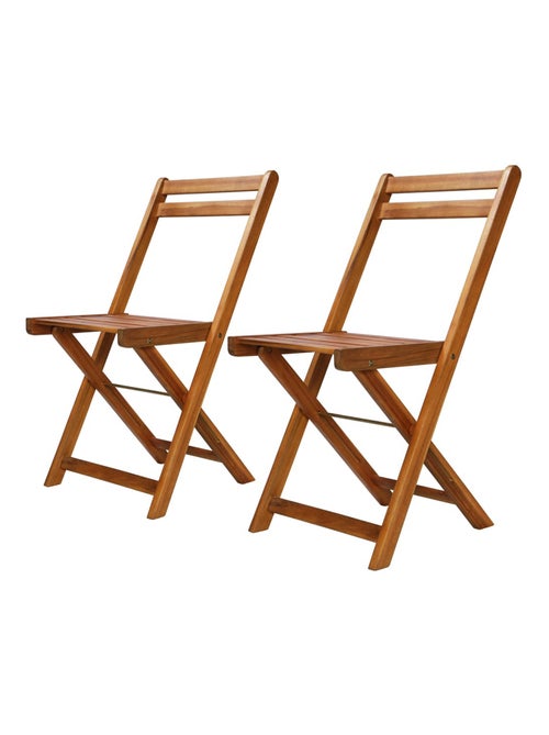 Lot de 2 chaises de bistro en acacia - Kiabi