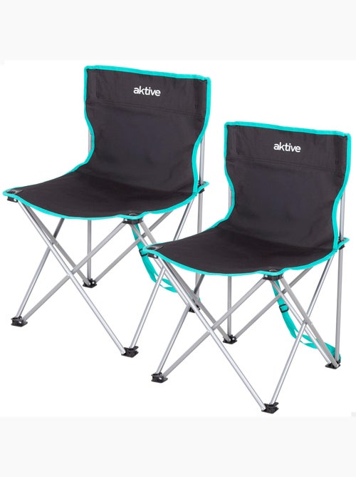 Lot de 2 chaises de camping hautes fixes 43x43x71 cm - Kiabi Lot de 2 chaises de camping hautes fixes 43x43x71 cm - Kiabi