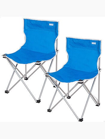 Lot de 2 chaises de camping hautes fixes 43x43x71 cmes