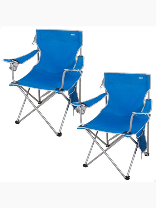 Lot de 2 chaises de camping hautes fixes 47x46x80 cmes - Kiabi Lot de 2 chaises de camping hautes fixes 47x46x80 cmes - Kiabi