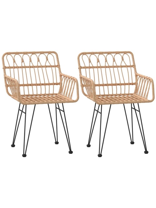 Lot de 2 chaises de jardin avec accoudoirs - Kiabi Lot de 2 chaises de jardin avec accoudoirs - Kiabi
