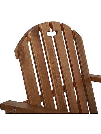 Lot de 2 chaises de jardin en bois d’acacia avec accoudoirs