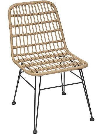 Lot de 2 chaises de jardin en résine tressée lambada