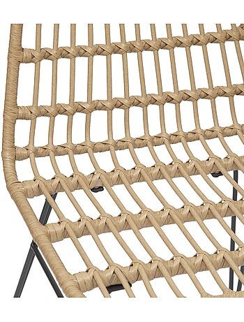 Lot de 2 chaises de jardin en résine tressée lambada