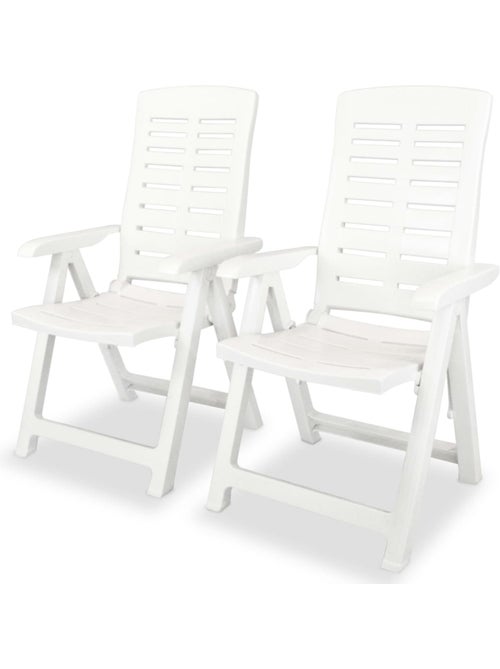 Lot de 2 chaises de jardin inclinables pliables - Kiabi Lot de 2 chaises de jardin inclinables pliables - Kiabi