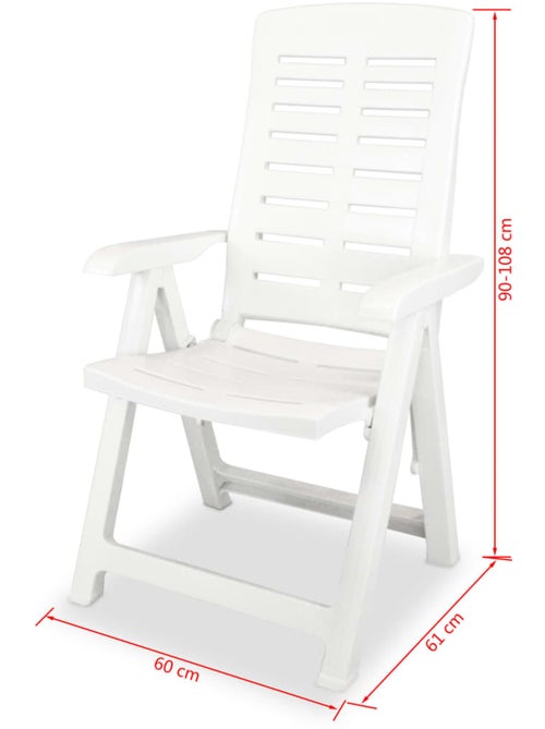 Lot de 2 chaises de jardin inclinables pliables - Kiabi Lot de 2 chaises de jardin inclinables pliables - Kiabi