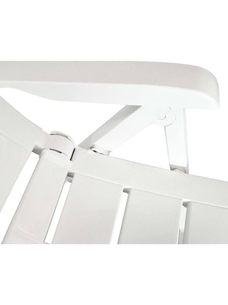 Lot de 2 chaises de jardin inclinables pliables Blanc - Kiabi