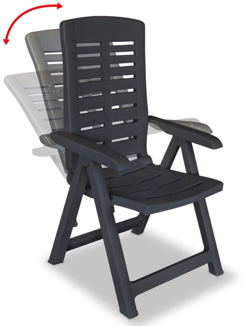 Lot de 2 chaises de jardin inclinables pliables - Kiabi Lot de 2 chaises de jardin inclinables pliables - Kiabi