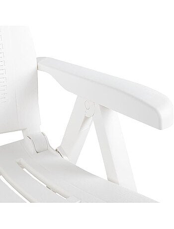 Lot de 2 chaises de jardin inclinables pliantes