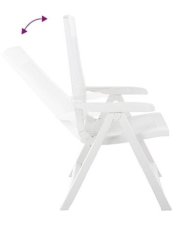 Lot de 2 chaises de jardin inclinables pliantes