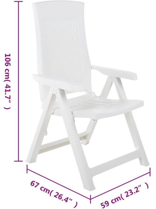 Lot de 2 chaises de jardin inclinables pliantes - Kiabi Lot de 2 chaises de jardin inclinables pliantes - Kiabi