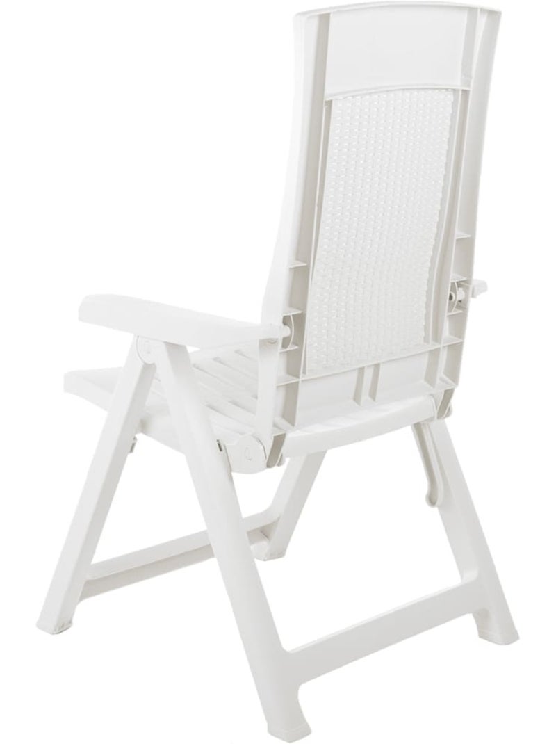 Lot de 2 chaises de jardin inclinables pliantes Blanc - Kiabi