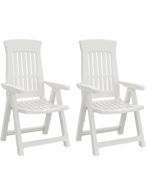 Lot de 2 chaises de jardin inclinables pliantes - Kiabi Lot de 2 chaises de jardin inclinables pliantes - Kiabi