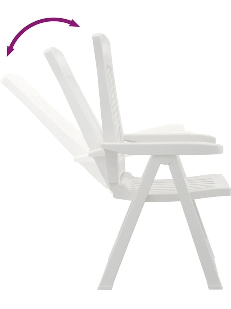 Lot de 2 chaises de jardin inclinables pliantes Blanc - Kiabi