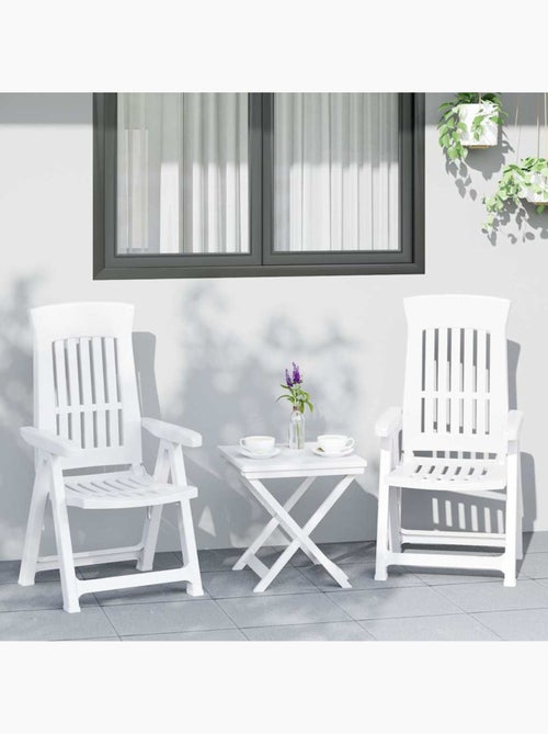 Lot de 2 chaises de jardin inclinables pliantes - Kiabi Lot de 2 chaises de jardin inclinables pliantes - Kiabi
