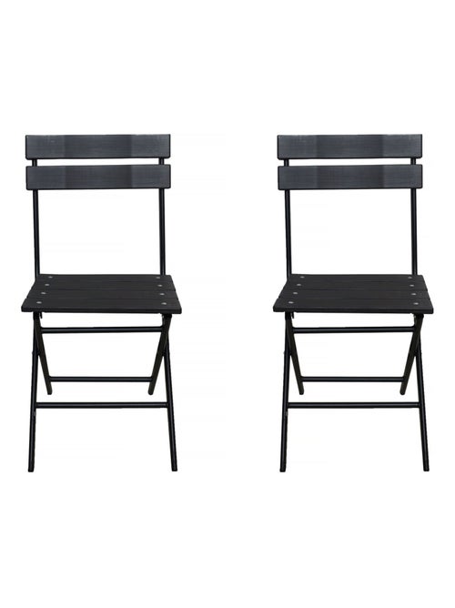 Lot de 2 chaises de jardin pliable en plastique - Kiabi