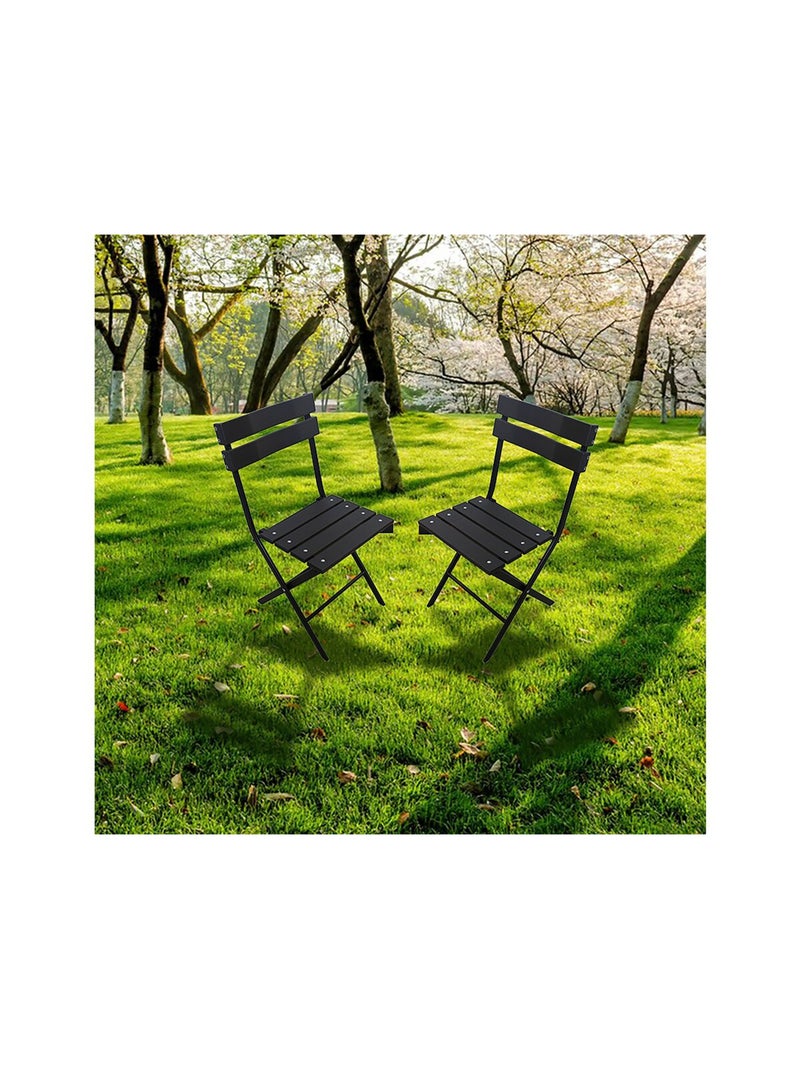 Lot de 2 chaises de jardin pliable en plastique gris anthracite - Kiabi