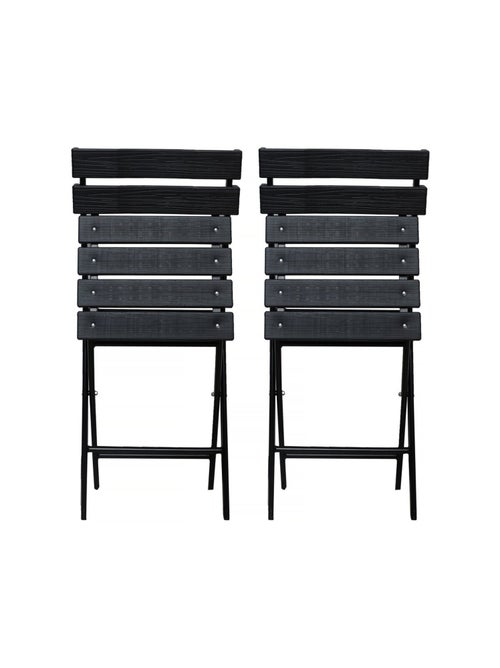 Lot de 2 chaises de jardin pliable en plastique - Kiabi