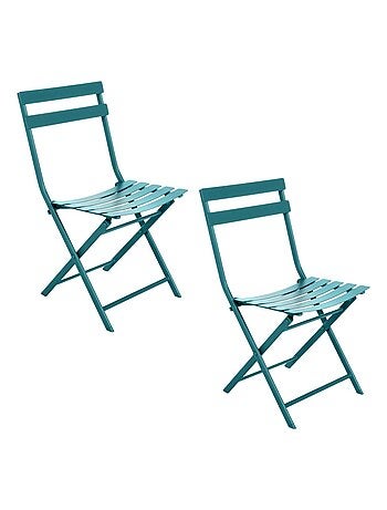 Lot de 2 chaises de jardin pliables en métal Greensboro