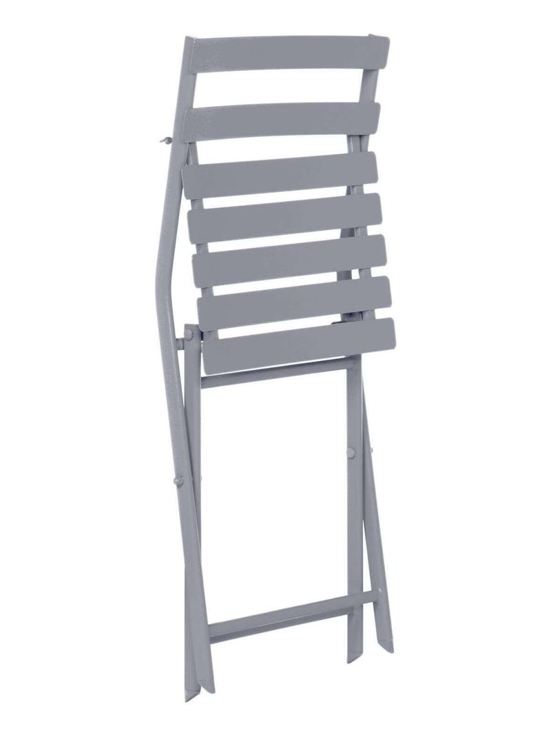 Lot de 2 chaises de jardin pliables en métal Greensboro Gris clair - Kiabi