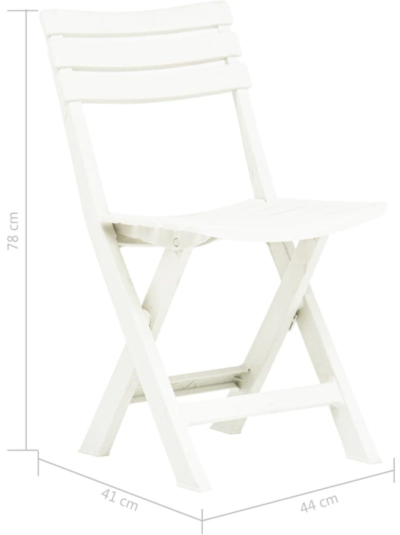 Lot de 2 chaises de jardin pliantes Blanc - Kiabi