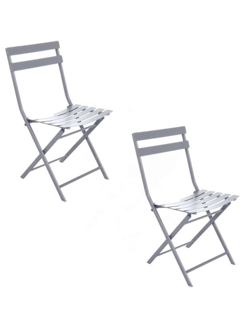 Lot de 2 chaises de jardin pliantes en métal GREENSBORO - Kiabi Lot de 2 chaises de jardin pliantes en métal GREENSBORO - Kiabi