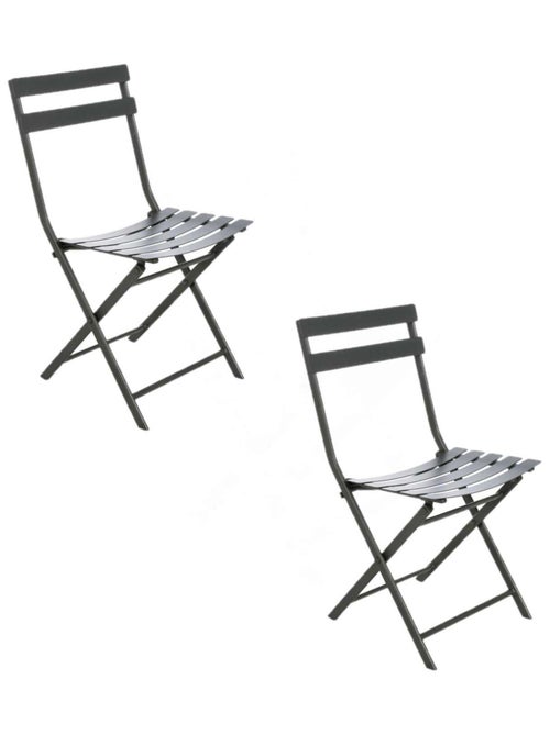 Lot de 2 chaises de jardin pliantes en métal GREENSBORO - Kiabi