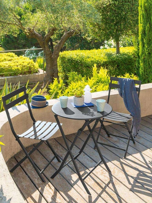 Lot de 2 chaises de jardin pliantes en métal GREENSBORO - Kiabi