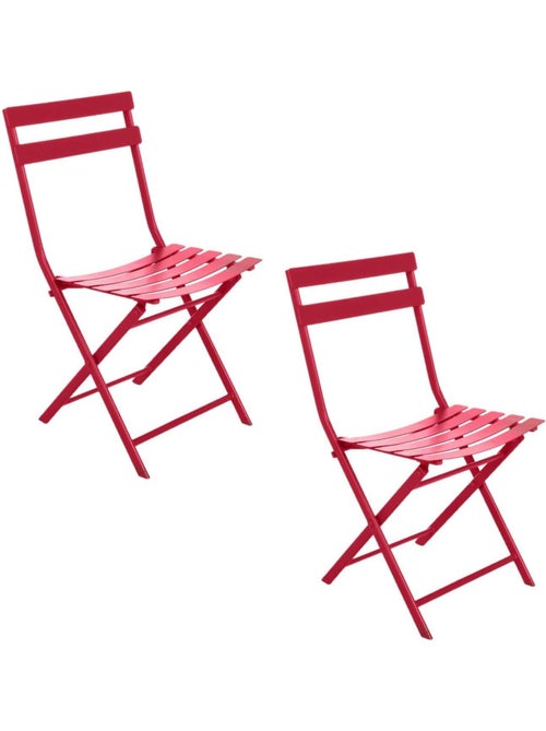 Lot de 2 chaises de jardin pliantes en métal GREENSBORO - Kiabi