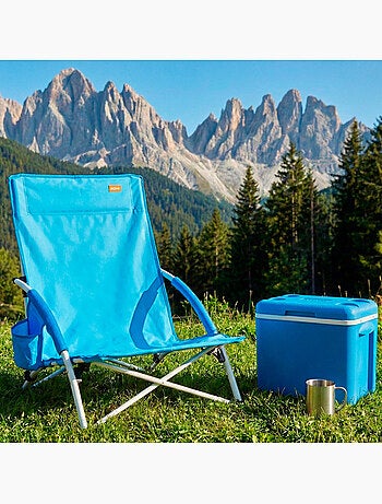 Lot de 2 chaises de plage basses fixes 50x49x66 cm