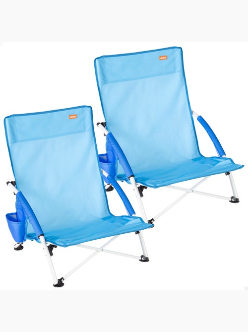 Lot de 2 chaises de plage basses fixes 50x49x66 cm - Kiabi