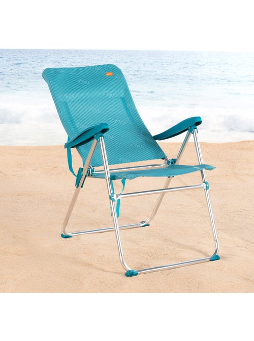 Lot de 2 chaises de plage hautes multipositions 46x67x110 cm - Kiabi