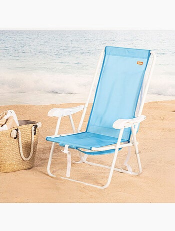 Lot de 2 chaises de plage semi-fixes 44x40x81 cm