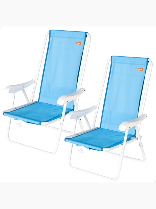 Lot de 2 chaises de plage semi-fixes 44x40x81 cm - Kiabi