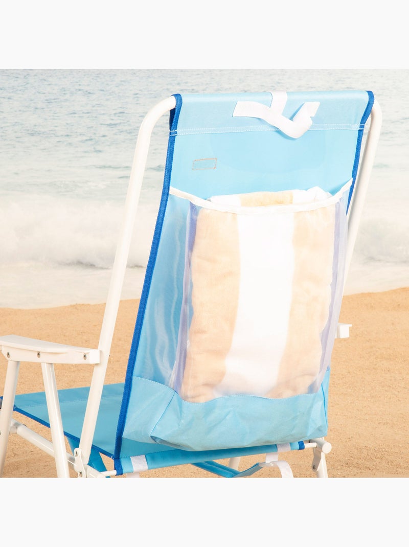 Lot de 2 chaises de plage semi-fixes 44x40x81 cm Bleu - Kiabi