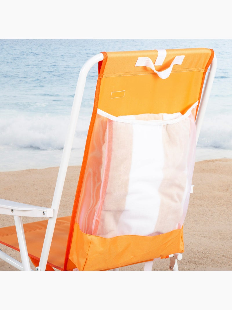 Lot de 2 chaises de plage semi-fixes 44x40x81 cm Orange - Kiabi