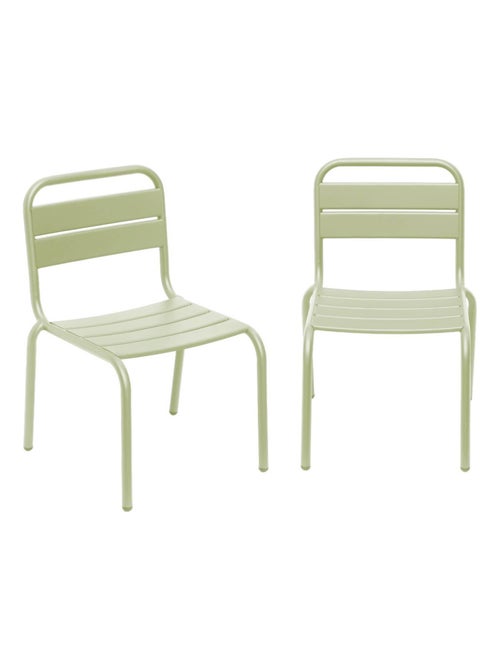 Lot de 2 chaises en métal pour enfant, salon de jardin enfant  Kristoff - Kiabi